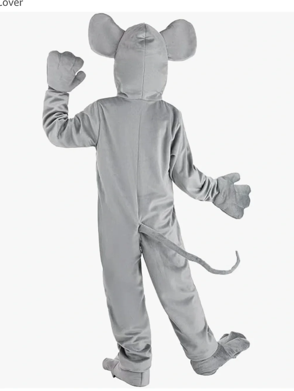 Kids Gray Mouse Costume with Hooded Ears size large see pics  Used 1x
